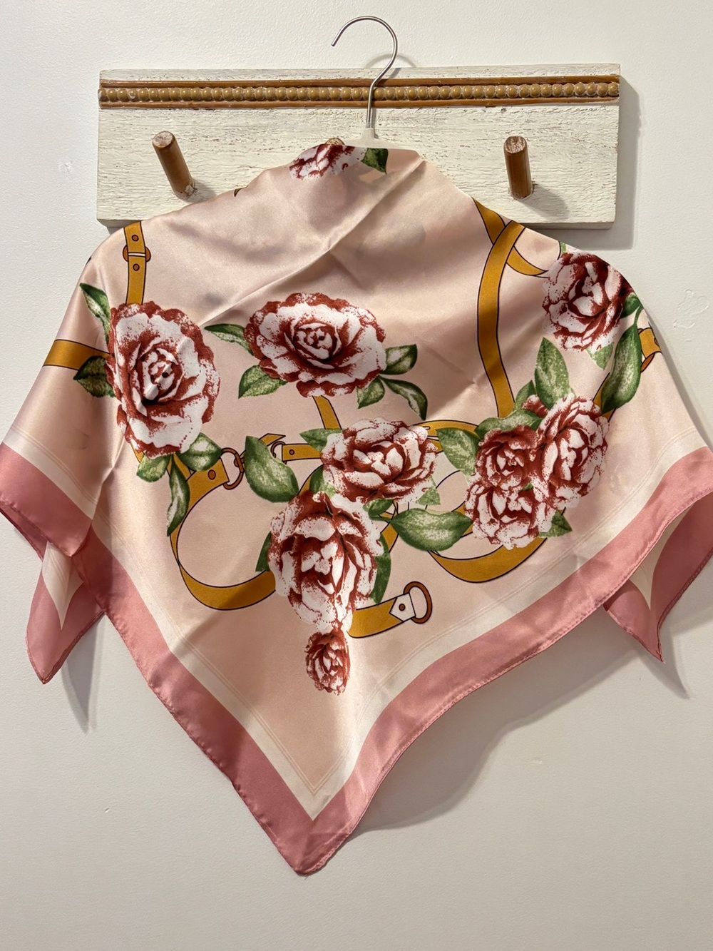 Pink Peonies Floral Scarf